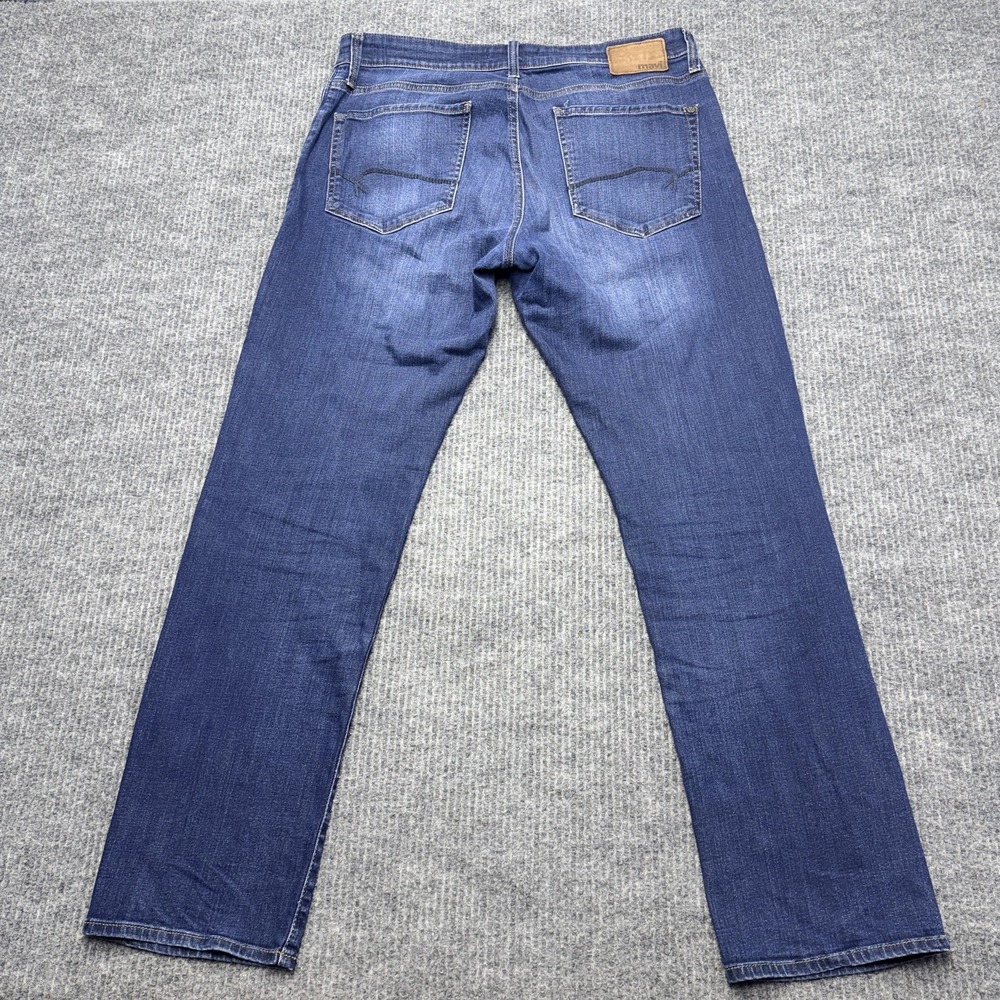 Mavi Zach Jeans Mens 34x32 Blue Medium Wash Straight Leg Stretch Denim Casual - Picture 5 of 13